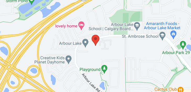 map of 1113 928 Arbour Lake Road NW
